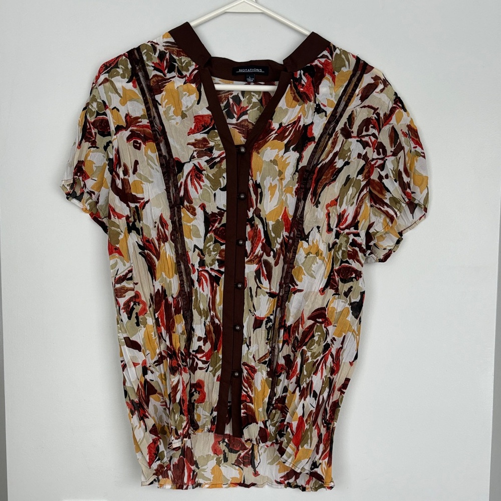 Notations Multicolor Abstract Blouse - image 1